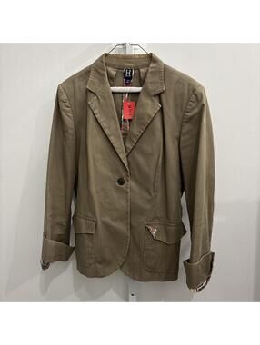 Tommy Hilfiger Women's Khaki Fitted Blazer